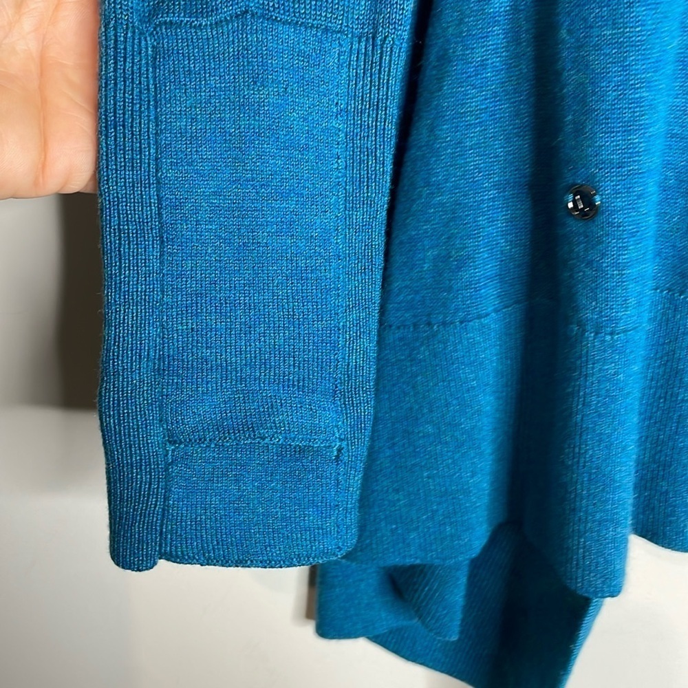 Lululemon | Sun Savasana Wrap Cashmere Blend Sweater Heathered Teal Size 4 - Picture 6 of 7